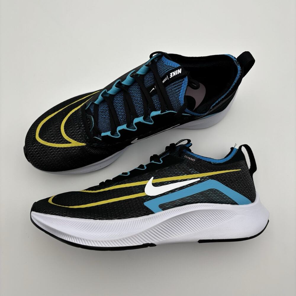 Men’s Nike Zoom Fly 4 Black Chlorine Blue Shoes size 11.5